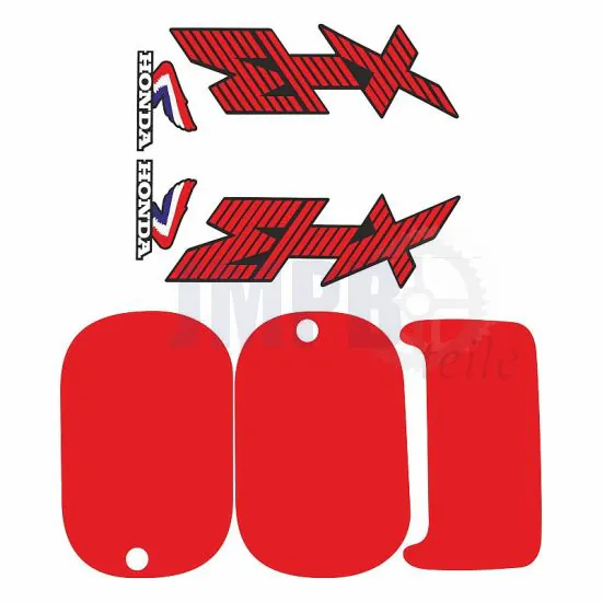Aufklebersatz Rot Honda MTX80R2 /125/200