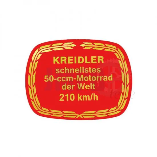 Aufkleber Kreidler 210KM/H 80X65MM