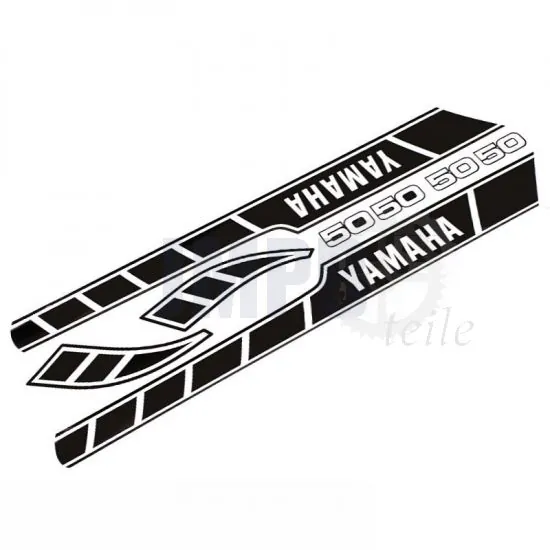 Aufklebersatz Yamaha RD50M Schwarz/Weiß