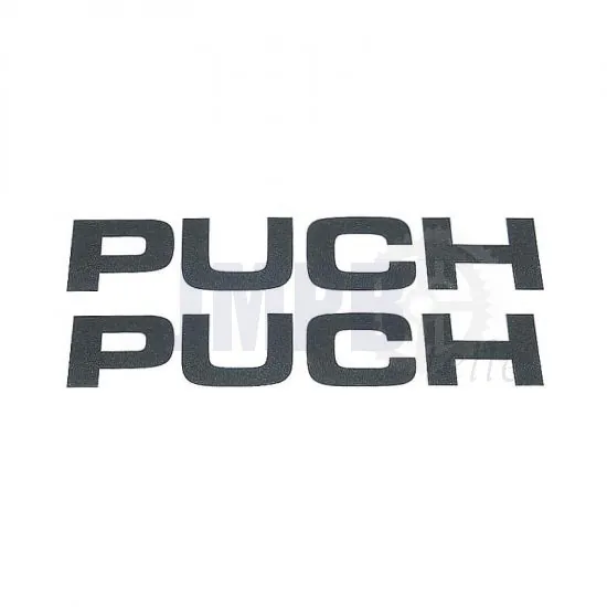 Aufkleber Puch 118X22MM Anthrazit 2 Stück