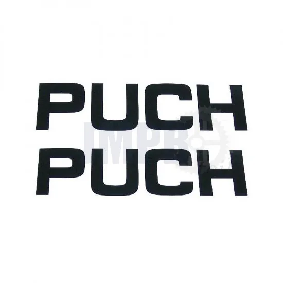 Aufklebersatz Puch Schwarz 120X35MM 