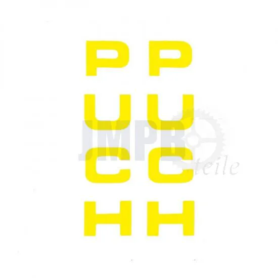 Aufklebersatz Gabel Puch Gelb