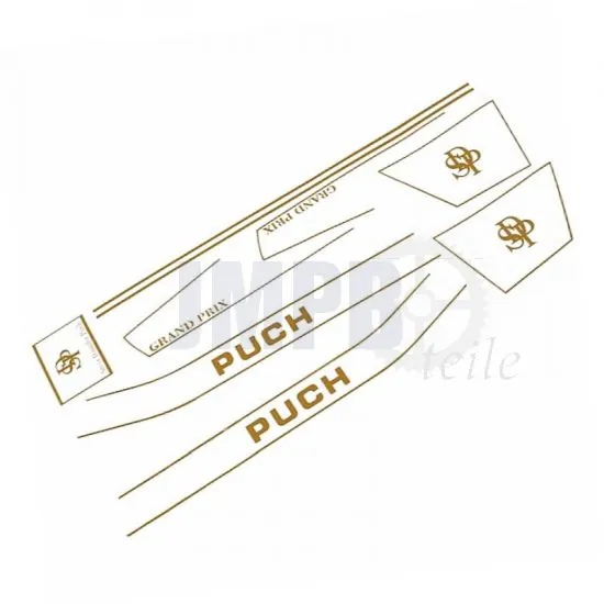 Aufklebersatz Puch Monza SDP Gold Komplett