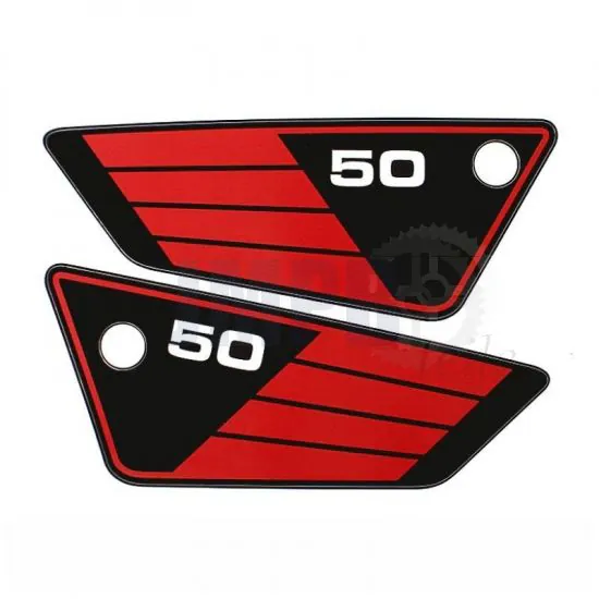 Seitenteilaufkleber Yamaha FS1 3E9 Rot/Schwarz