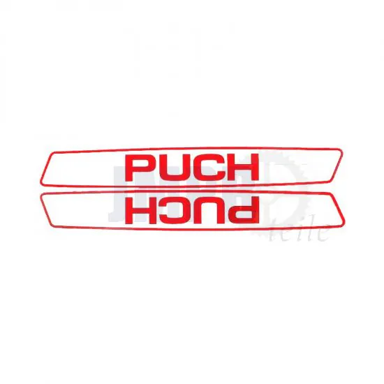 Tank Transfersatz Puch Maxi Weiß/Rot