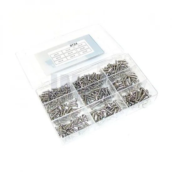 Sortiment Satz Platte Schraube Stahl - 390 Teile