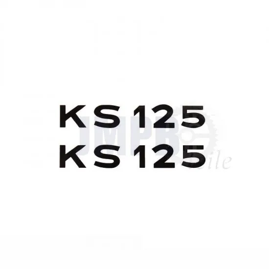 Aufklebersatz Text Zundapp KS125 Schwarz