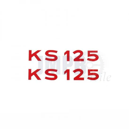 Aufklebersatz Text Zundapp KS125 Rot