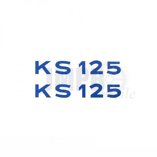 Aufklebersatz Text Zundapp KS125 Blau