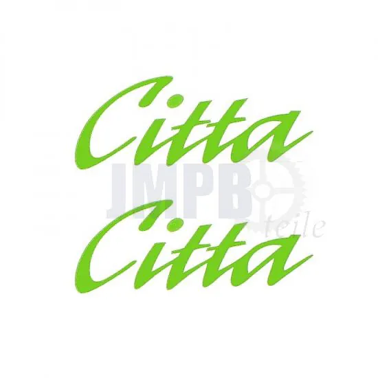 Aufklebersatz Citta Wort Grün