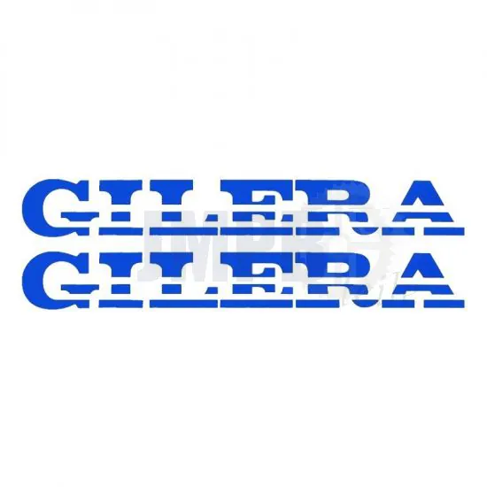 Aufklebersatz Gilera Turbo Schneiden Text Blau