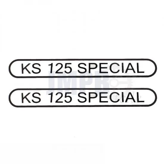 Aufklebersatz Tank Zundapp KS125 Special Schwarz