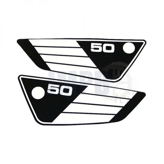 Seitenteilaufkleber Yamaha FS1 3E9 Schwarz/Weiß