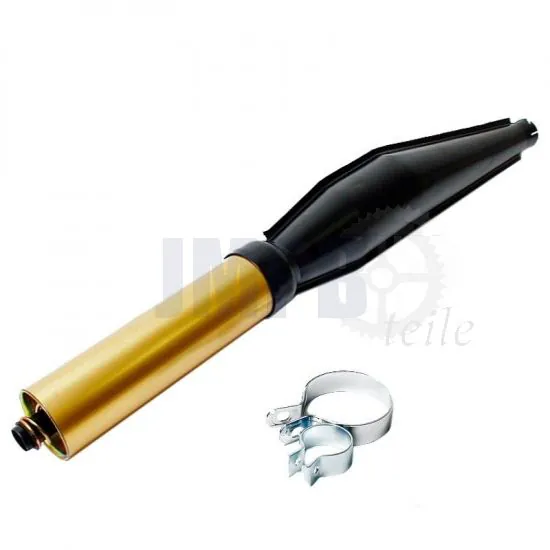 Auspuffdämpfer Cross Schwarz/Gold 32MM Universal