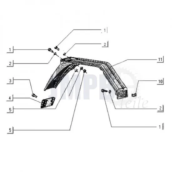 Hinter Schutzblech Gilera Citta
