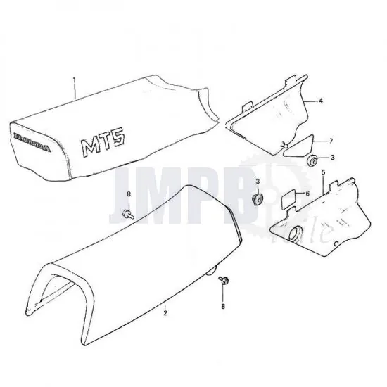 Sitzbank / Seitenteilen Honda MT50
