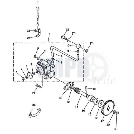 Ölpump Yamaha FS1 2RU