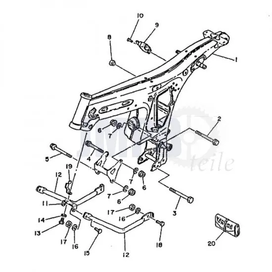 Rahmen Yamaha FS1 2RU