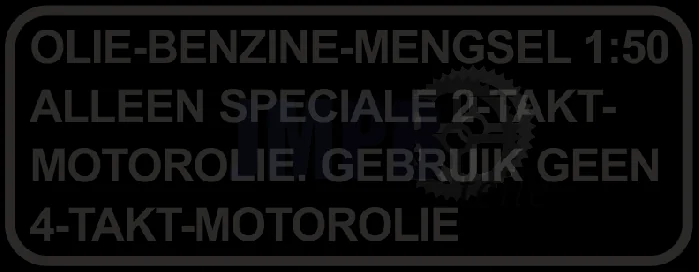 Aufkleber Tank Kraftstoffgemisch Groß Transparent Niederländisch