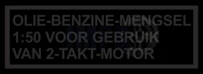 Aufkleber Tank-Kraftstoffgemisch Kleine transparenten Niederländisch 